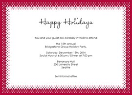 Red Dot Holiday Invitation