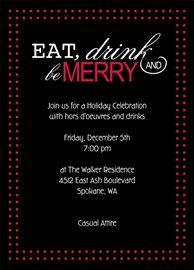 Eat, Drink & Be Merry Invitation