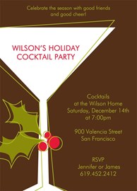 Cocktail Cheers Holiday Invite