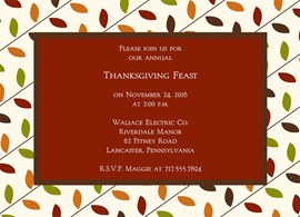 Fall Leaves Party Invitation