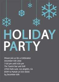 Snowflake Holiday Party Invite