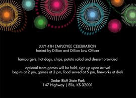 Colorful Bursts Holiday Invite