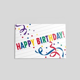 Birthday Confetti Postcard