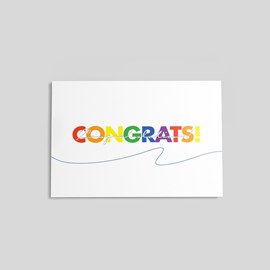 Colorful Congrats Postcard