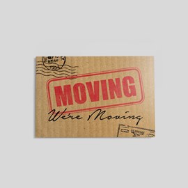 Cardboard Moving Postcard