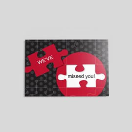 We've Missed You Puzzle Postcard