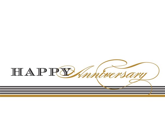 Black and Gold Anniversary Card