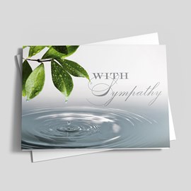 Water Drop Sympathy Card