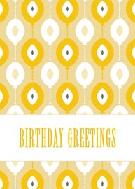 Yellow Birthday Balloons Card