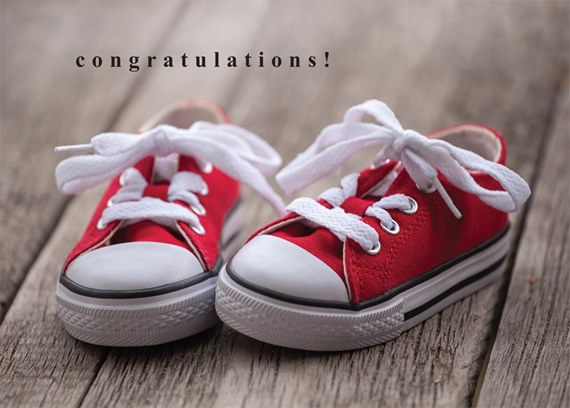 Baby Shoes Congrats Card