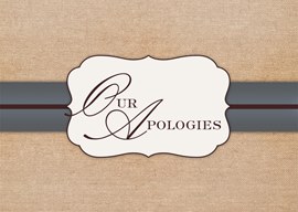 Formal Apology Card