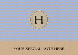 Nautical Chevron Note Card