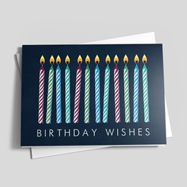 Striped Candle Wishes