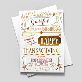 Typography Thanksgiving Card