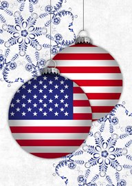 Patriotic Ornaments Holiday Card