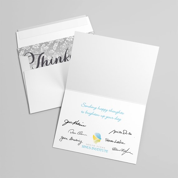 Silver Thinking Of You Card