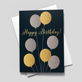 Metallics Birthday Card