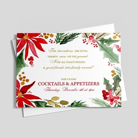 Poinsettia Invitation
