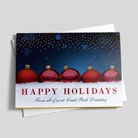 Red Ornaments Holiday Card