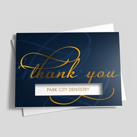 Blue Thank You Diecut