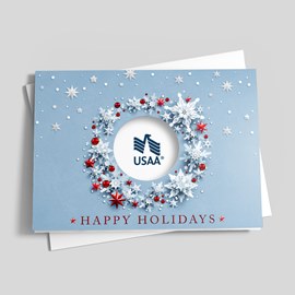 Patriotic Winter Holiday Card