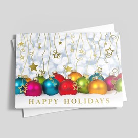 Ornaments & Stars Holiday Card