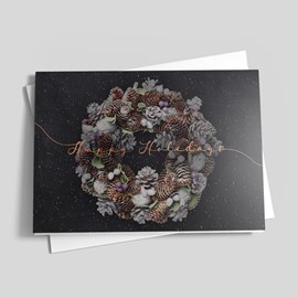 Midnight Wreath Holiday Card