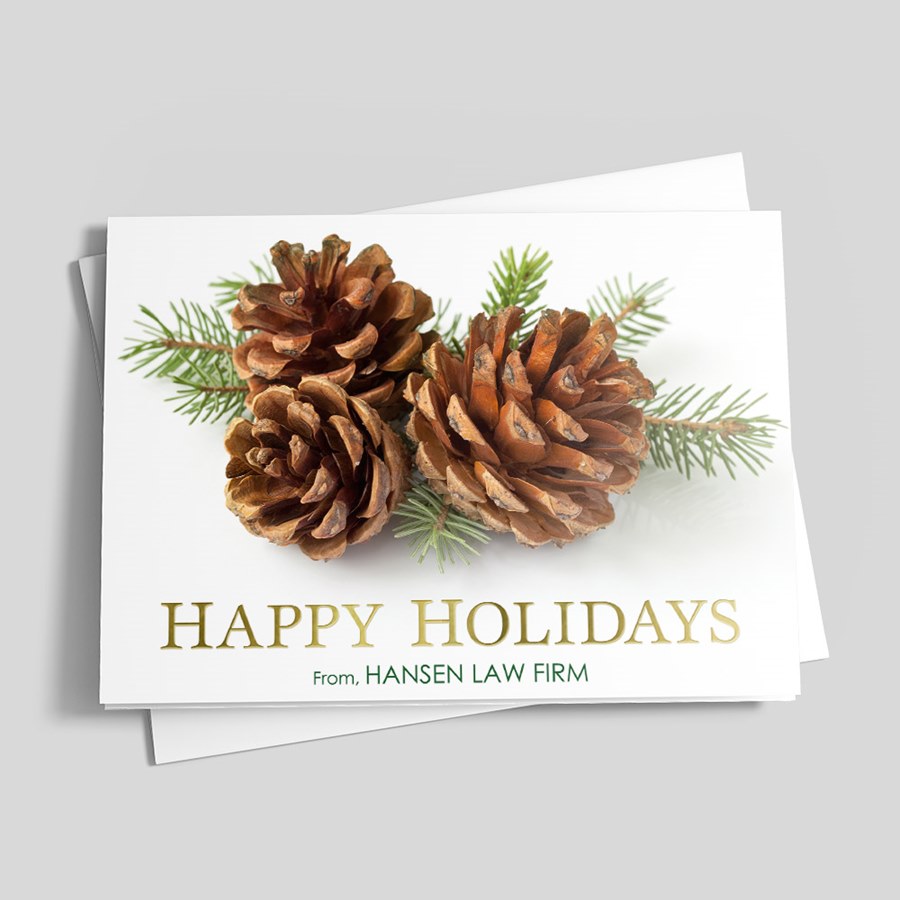 Simply Elegant Pines Holiday Card by Brookhollow