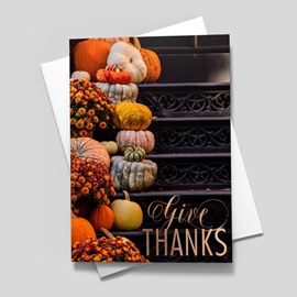 Stepping Up Thanksgiving Card