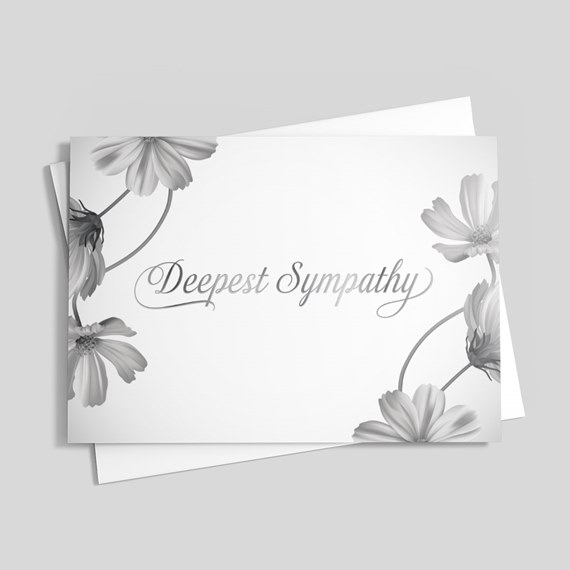 floral sympathy card 