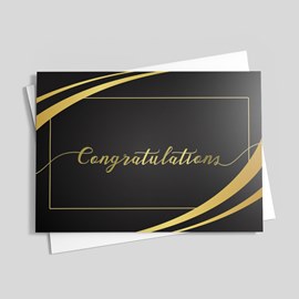 Black and Gold Congratulations Card
