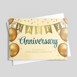 Elegant Gold Foil Anniversary Card