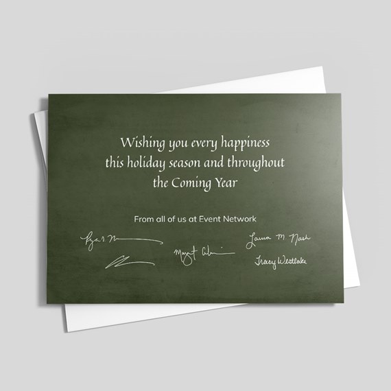 holiday greeting card with customizable text area