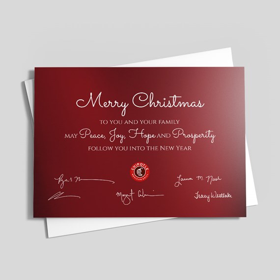 red backside on holiday card