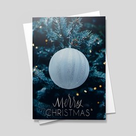 Simple Blue Christmas Card