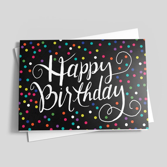Colored Birthday Dots Card