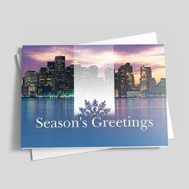 Boston Skyline Holiday Card