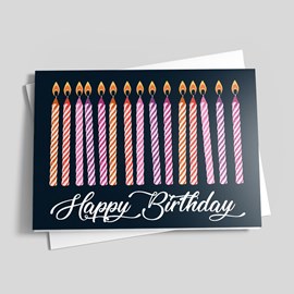 Evening Flames Birthday Card