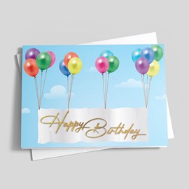 Balloon Flights Birthday Card