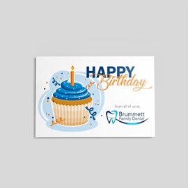 Dazzling Cupcake Birthday Postcard