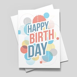 Colorful Geometry Birthday Card
