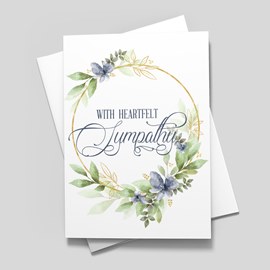 Blue Wreath Sympathy Card