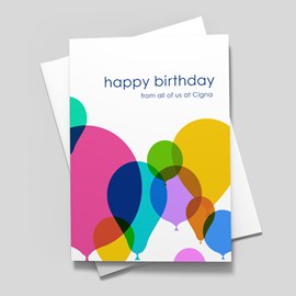 Balloon Party Birthday Card