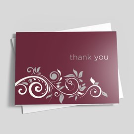 Paisley Wine Thank You Card