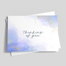 Gold Skies Thinking of You Card
