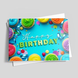 Cupcake Bonanza Birthday Card