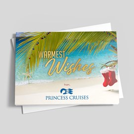 Tropical Stockings Holiday Card