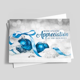 Blue Ribbon Holiday Card