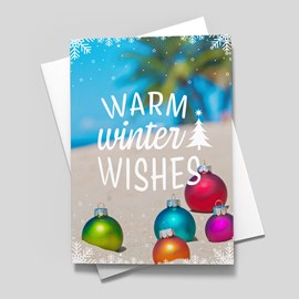 Beach Ornaments Holiday Card