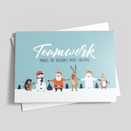 Santa's Team Christmas Card